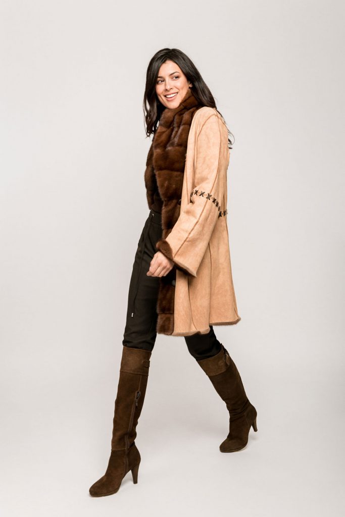 Manteau Imitation Vison écologique - Occasion Très Bon état Taille XL